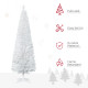 6ft Unlit Artificial Christmas Tree, Pencil Slim Xmas Tree with Solid Stand and Realistic Branches, White