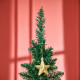 6ft Unlit Artificial Christmas Tree, Pencil Slim Xmas Tree with Solid Stand and Realistic Branches, Green