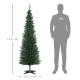 6ft Unlit Artificial Christmas Tree, Pencil Slim Xmas Tree with Solid Stand and Realistic Branches, Green