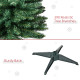 6ft Unlit Artificial Christmas Tree, Pencil Slim Xmas Tree with Solid Stand and Realistic Branches, Green