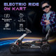 12V Electric Go Kart for Kids, Ride-On Racing Go Kart with Forward Reversing, Rechargeable Battery, 2 Speeds, for Boys Girls Age