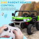 12V 2 Seater Kids Electric Ride-On Car with Electric Bucket, Remote Control - Green