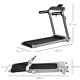 15km/h Electric Treadmill, 6-level Quick Speed Controls Folding Indoor Cardio Treadmill w/ LED Monitor, USB Port, Phone and Cup 