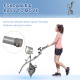 2-in-1 Folding Exercise Bike with 8-Level Magnetic Resistance, Arm Resistance Band, Pulse Sensor, Grey