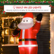 8ft Christmas Inflatable Santa Holiday Yard Decoration with LED Lights, Indoor Outdoor Lawn Blow Up Decor