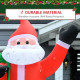 8ft Christmas Inflatable Santa Holiday Yard Decoration with LED Lights, Indoor Outdoor Lawn Blow Up Decor