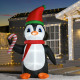 8ft Inflatable Christmas Penguin Holding Candy Cane Blow Up Outdoor Decoration with LED Lights for Holiday