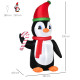 8ft Inflatable Christmas Penguin Holding Candy Cane Blow Up Outdoor Decoration with LED Lights for Holiday