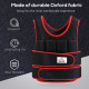 20kg Weighted Vest, Adjustable Running Weight Vest with 38 Weight Bags for Men or Women Cardio Exercise, Black and Red