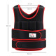 20kg Weighted Vest, Adjustable Running Weight Vest with 38 Weight Bags for Men or Women Cardio Exercise, Black and Red