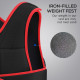 20kg Weighted Vest, Adjustable Running Weight Vest with 38 Weight Bags for Men or Women Cardio Exercise, Black and Red