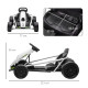 24V Electric Go Kart for Kids, Drift Ride-On Racing Go Kart with 2 Speeds, for Boys Girls Aged 8-12 Years Old, White