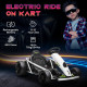 24V Electric Go Kart for Kids, Drift Ride-On Racing Go Kart with 2 Speeds, for Boys Girls Aged 8-12 Years Old, White