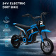 24V Electric Motorbike with Twist Grip Throttle, Music, Horn, 12&quot; Pneumatic Tyres, 16km/h Max Speed - Blue