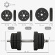 25KG Adjustable Weights Dumbbells Set, Dumbbell Hand Weights for Home Office Gym Body Fitness Lifting Training, Black