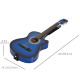 38 Inch Full Size Blue Classical Acoustic Electric Guitar Kids Guitar and Junior Guitar   Premium Gloss Finish w/Case - Blue