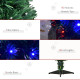 3 Feet Prelit Artificial Christmas Tree with Multi-Coloured Fiber Optic LED Light, Holiday Home Xmas Decoration, Green