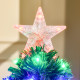 3 Feet Prelit Artificial Christmas Tree with Multi-Coloured Fiber Optic LED Light, Holiday Home Xmas Decoration, Green