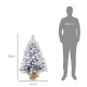 3ft Snowy Tabletop Christmas Tree, with LED Lights