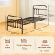 Single Minimalistic Metal Bed Frame - Black