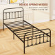 Single Minimalistic Metal Bed Frame - Black