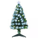 3ft White Light Artificial Christmas Tree w/ 90 LEDs Star Topper Tri-Base Full Bodied Seasonal Decoration Pre-Lit Home