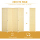 4 Panel Folding Room Divider Screen, Wall Panel Privacy Furniture, Freestanding Paravent Partition Separator for Living Room, Be