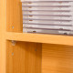 CD Storage Unit with Adjustable Shelves, 89 x 130.5 cm, Beech Wood Finish