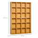 CD Storage Unit with Adjustable Shelves, 89 x 130.5 cm, Beech Wood Finish