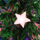 4FT Prelit Artificial Christmas Tree Fibre Optic Star LED Light Holiday Home Xmas Decoration with LED Light for Indoor Party, Gr