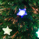 4FT Prelit Artificial Christmas Tree Fibre Optic Star LED Light Holiday Home Xmas Decoration with LED Light for Indoor Party, Gr