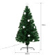 4FT Prelit Artificial Christmas Tree Fibre Optic Star LED Light Holiday Home Xmas Decoration with LED Light for Indoor Party, Gr