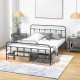 Double Minimalistic Metal Bed Frame - Black