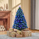 4FT Pre-Lit Artificial Christmas Tree w/Fibre Optic Decorations LED Light Holiday Home Xmas Decoration-Green