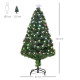 4FT Pre-Lit Artificial Christmas Tree w/Fibre Optic Decorations LED Light Holiday Home Xmas Decoration-Green