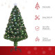 4FT Pre-Lit Artificial Christmas Tree w/Fibre Optic Decorations LED Light Holiday Home Xmas Decoration-Green