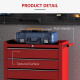 5 Drawer Tool Chest on Wheels, Lockable Steel Tool Trolley with Side Handle for Workshop, Garage, Red