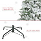 5 Ft Snow Flocked Artificial Christmas Tree Xmas Pine Tree with Realistic Branches, Auto Open and Steel Base, Green