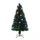 5FT Prelit Artificial Christmas Tree Fibre Optic Star LED Light Holiday Home Xmas Decoration with LED Light for Indoor Party, Gr