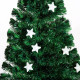 5FT Prelit Artificial Christmas Tree Fibre Optic Star LED Light Holiday Home Xmas Decoration with LED Light for Indoor Party, Gr