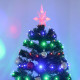 5 Feet Prelit Artificial Christmas Tree with Multi-Coloured Fiber Optic LED Light, Holiday Home Xmas Decoration, Green