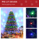 5 Feet Prelit Artificial Christmas Tree with Multi-Coloured Fiber Optic LED Light, Holiday Home Xmas Decoration, Green