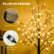 5ft Artificial Gypsophila Blossom Tree Light with 96 Warm White LED Light, Baby Breath Flowers for Home Party Wedding, Indoor an