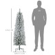 5ft Artificial Snowy Pencil Christmas Tree - Green