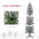 5ft Artificial Snowy Pencil Christmas Tree - Green