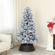 5ft Flocked Artificial Christmas Tree with 450 Snow Frosted Tips, Metal Stand, Snowy Hinged Xmas Tree, Blue