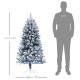 5ft Flocked Artificial Christmas Tree with 450 Snow Frosted Tips, Metal Stand, Snowy Hinged Xmas Tree, Blue