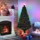 5FT Pre-Lit Fibre Optic Artificial Christmas Tree Holiday Xmas Décor with Tree Topper Multi-Colour