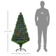 5FT Pre-Lit Fibre Optic Artificial Christmas Tree Holiday Xmas Décor with Tree Topper Multi-Colour