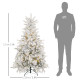 5ft Bushy Snow-Flocked Artificial Christmas Tree, with LED Lights